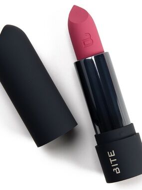 Bite Beauty Power Move Hydrating Soft Matte Lipstick Fig Slightly Warm Pink NIB